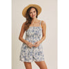 BREATHABLE FOR WARM DAYS PALM LEAF SMOCKED ROMPER