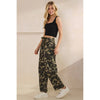 Printed Barrel Jeans with Belt Detail